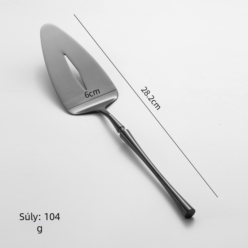 Háromszög tortás spatula, 304 rozsdamentes acél, Hemp Wheel polírozás, modern minimalista stílus, egyszínű kialakítás