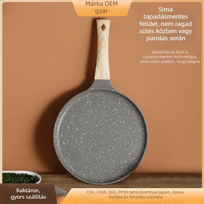 Alumínium ötvözetű tapadásmentes serpenyő — Többfunkciós grill- és sütőserpenyő palacsintákhoz és pizzához (Model 202428, 1,7 kg)