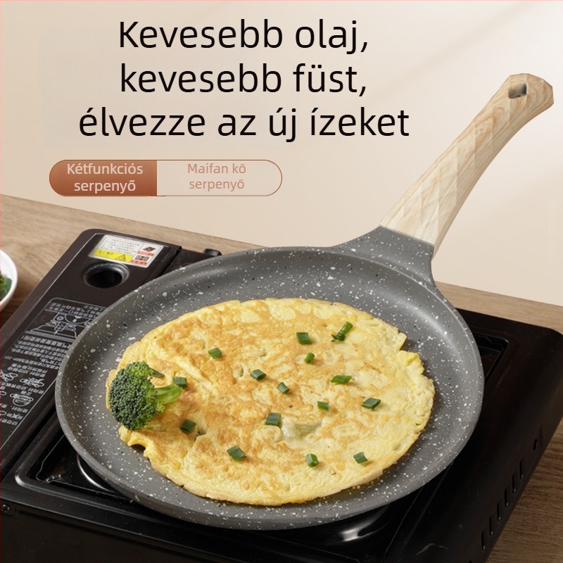 Alumínium ötvözetű tapadásmentes serpenyő — Többfunkciós grill- és sütőserpenyő palacsintákhoz és pizzához (Model 202428, 1,7 kg)