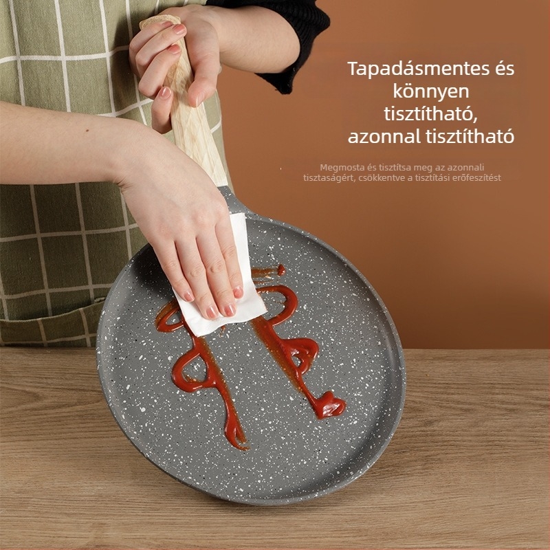 Alumínium ötvözetű tapadásmentes serpenyő — Többfunkciós grill- és sütőserpenyő palacsintákhoz és pizzához (Model 202428, 1,7 kg)