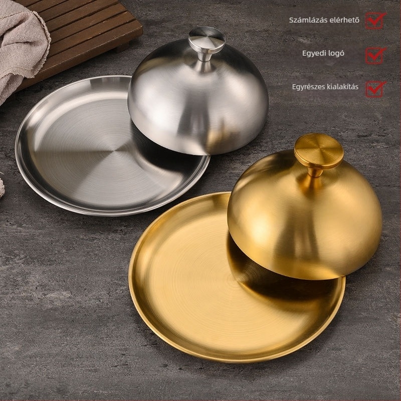 Rozsdamentes acélból készült marha steakfedő, kerek kiemelt fedő edényhez, modell YX9112, márka Yuxiang