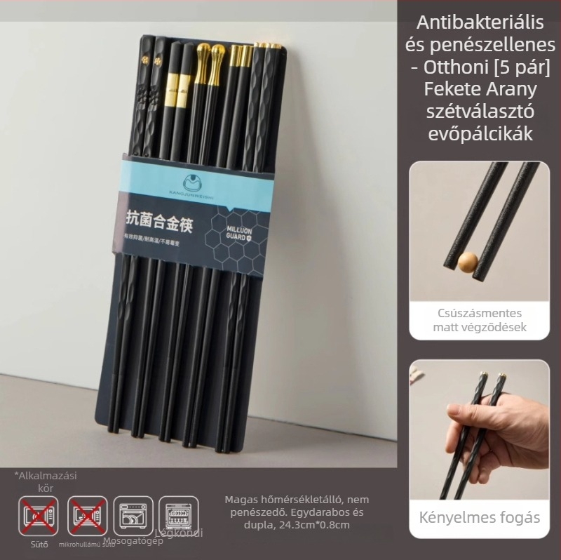 Kerámiából készült evőpálcikák, 5 pár, modern minimalista stílus, vízpolírozott felület, egyszínű, felnőtteknek