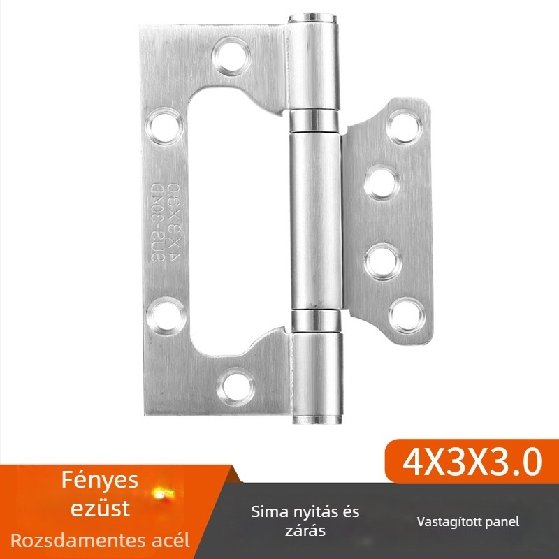 Rozsdamentes acél csapágyas ajtópánt belső faajtókhoz, modell: Hinge, felületi kezelés: elektroplating és polírozás, márka: TIANJULE