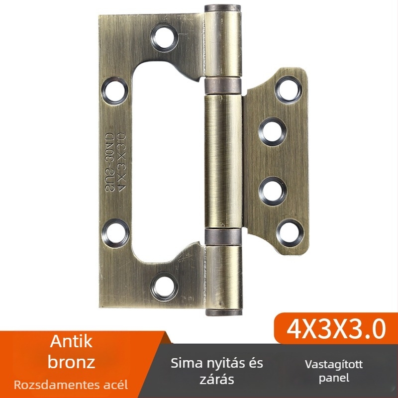 Rozsdamentes acél csapágyas ajtópánt belső faajtókhoz, modell: Hinge, felületi kezelés: elektroplating és polírozás, márka: TIANJULE