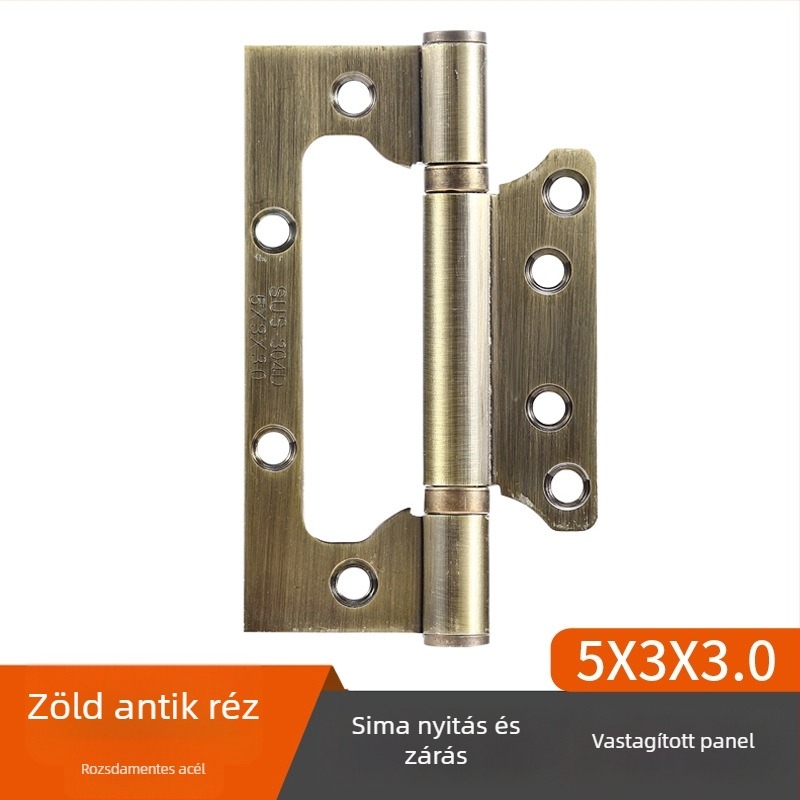 Rozsdamentes acél csapágyas ajtópánt belső faajtókhoz, modell: Hinge, felületi kezelés: elektroplating és polírozás, márka: TIANJULE