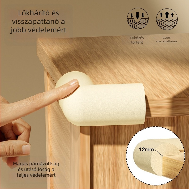 Father Shield ragasztómentes habból készült sarkvédők gyerekeknek, asztalokhoz és ágyakhoz, derékszögű kialakítás, 100 darabos csomag