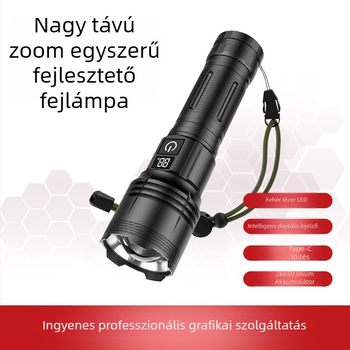 Sharp Leopard Taktikai zseblámpa – LED, 20W, 26650 akkumulátor, >500 m hatótáv, alumíniumötvözet ház