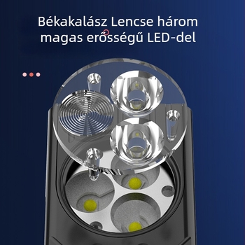 Kompakt LED zseblámpa Type-C gyors töltéssel, alumíniumötvözet test, beépített 800 mAh polimer akkumulátor, hatótávolság 100–200 m