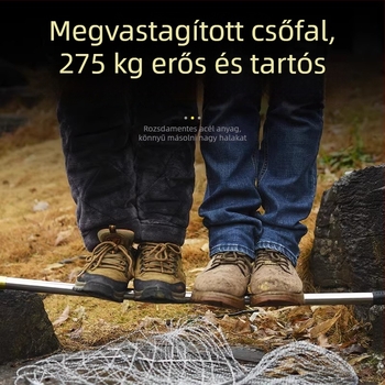 Rozsdamentes acél ultra-kemény teleszkópos horgászati hálóbotkészlet hálófejjel DSHAJDI02