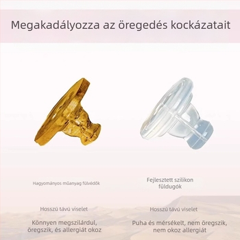 Fülbevaló-kiegészítő – szilikon hátul dugó, UFO alakú, ragasztóval rögzítés, anti-kiesés védelem