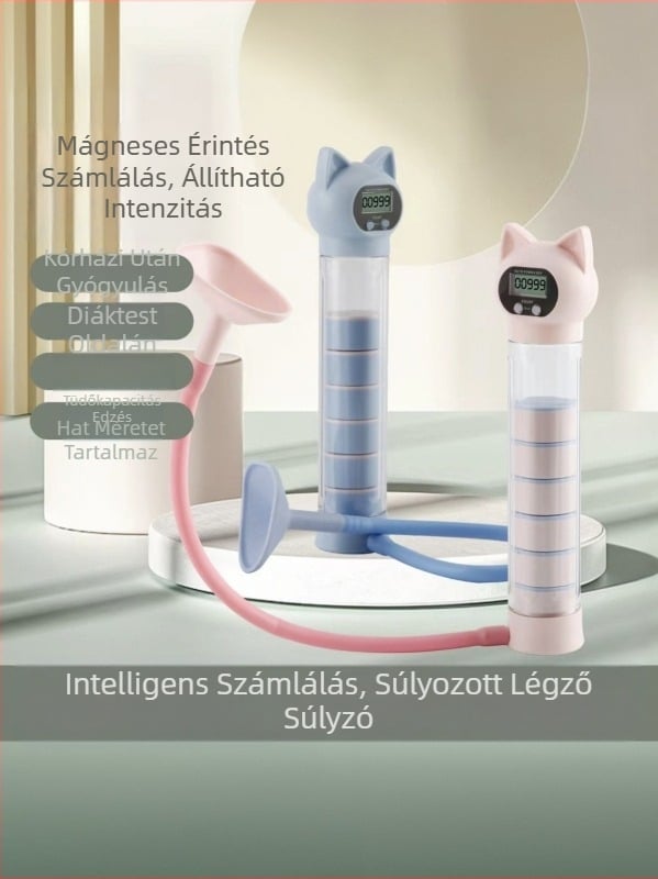 Nuopusi állítható légzési edző súlyzó otthoni fitneszhez, ABS kivitel, modell 025A, has- és tüdőkapacitás edző