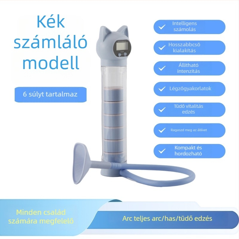 Nuopusi állítható légzési edző súlyzó otthoni fitneszhez, ABS kivitel, modell 025A, has- és tüdőkapacitás edző