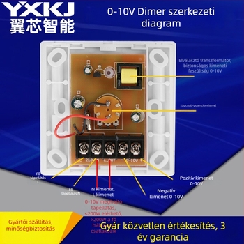 Dimmelő vezérlő YX-218A – 85–265V – 0–10V dimerelés – 1–5000W