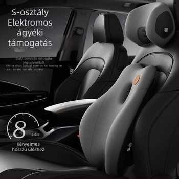 Autóba illeszkedő ágyéktámasz párna fejtámlával, memóriahab, Nordic stílus, egész éves használatra, univerzális autó kompatibilitás