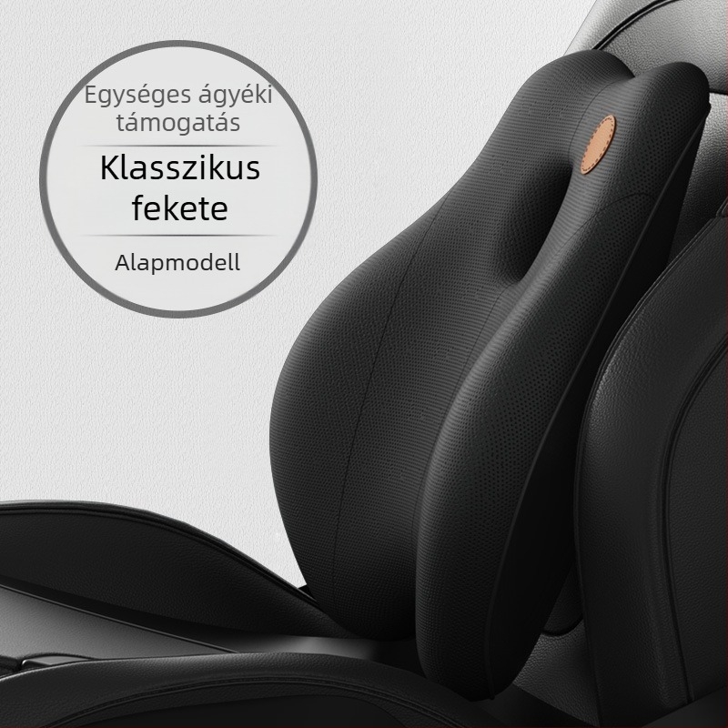 Autóba illeszkedő ágyéktámasz párna fejtámlával, memóriahab, Nordic stílus, egész éves használatra, univerzális autó kompatibilitás