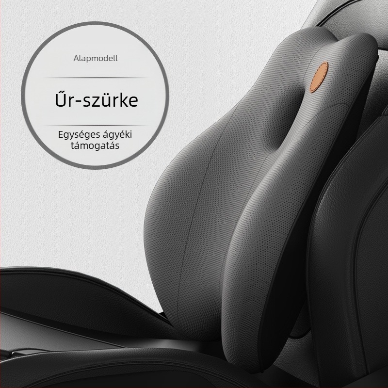 Autóba illeszkedő ágyéktámasz párna fejtámlával, memóriahab, Nordic stílus, egész éves használatra, univerzális autó kompatibilitás