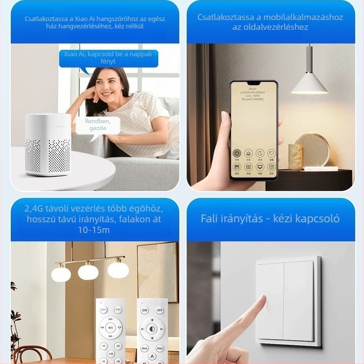 Okos LED E27 izzó, dimmelhető, színváltás, alkalmazáson keresztüli vezérlés, 110-265V