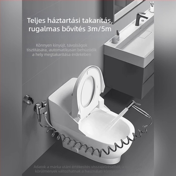 Teleszkópos WC-szpriccső, univerzális bidet és zuhany használatra, rugós cső hosszabbító