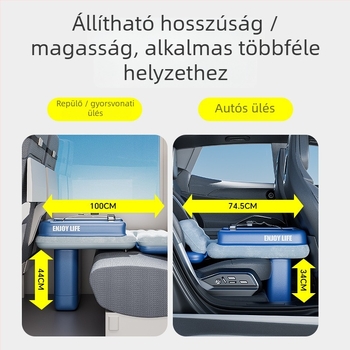 Jiashu Felfújható gyerekek és babák számára — hordozható utazóágy flockált felülettel, súly 0.25 kg, maximális teher 140 kg