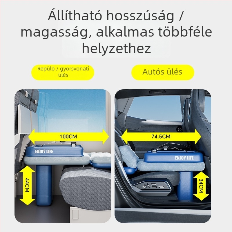 Jiashu Felfújható gyerekek és babák számára — hordozható utazóágy flockált felülettel, súly 0.25 kg, maximális teher 140 kg