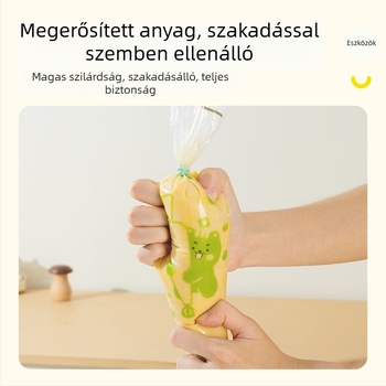 Élelmiszer-minőségű egyszer használatos díszítőzsák készlet, vastagított, szakadásálló, PE anyagú, dobozos csomagolás, díszítéshez és süteménykészítéshez