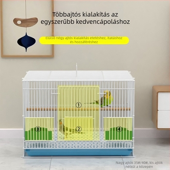 Fém madárketrec selyemvirág dekorral madarak számára, modell KIP26156515