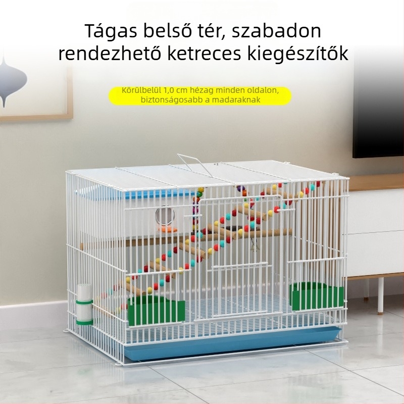 Fém madárketrec selyemvirág dekorral madarak számára, modell KIP26156515