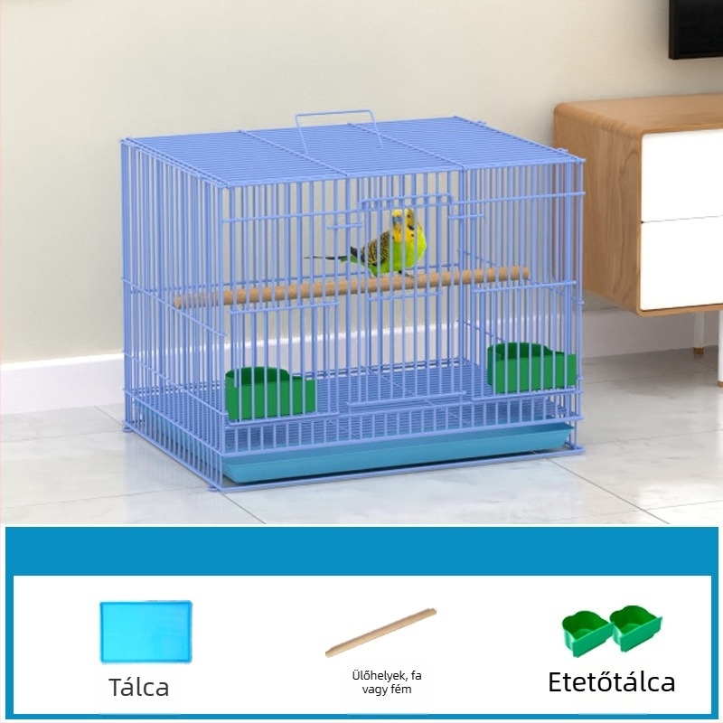 Fém madárketrec selyemvirág dekorral madarak számára, modell KIP26156515