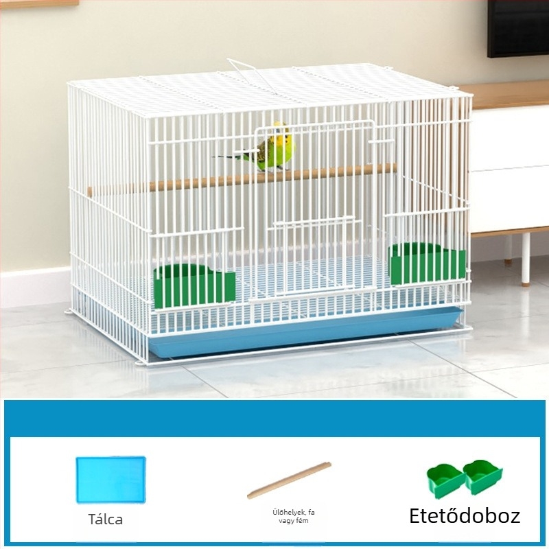 Fém madárketrec selyemvirág dekorral madarak számára, modell KIP26156515