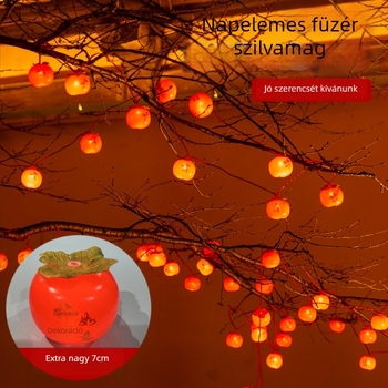 Napelemes persimmon lámpa, IP65, 3.6W, távirányító vagy gombos vezérlés, DC napelemes működés, CE tanúsítvány