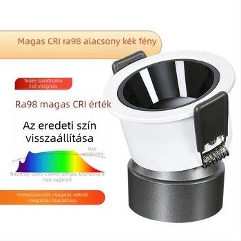 LED beépített fal-wash mennyezeti lámpa, anti-reflexiós dizájnnal (LED fényforrás; CRI ≥95; 220V; alumínium ház; intelligens vezérlés)
