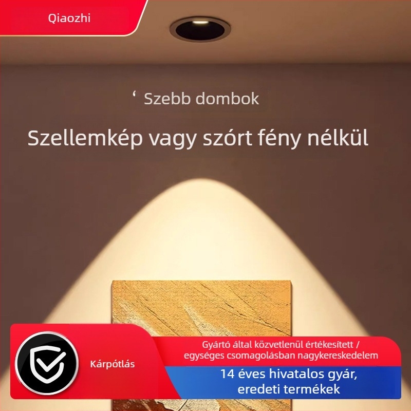 LED beépített fal-wash mennyezeti lámpa, anti-reflexiós dizájnnal (LED fényforrás; CRI ≥95; 220V; alumínium ház; intelligens vezérlés)