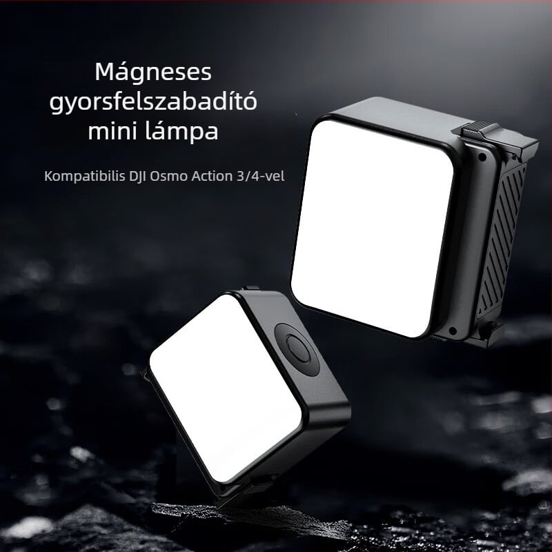 Vloghoz LED világítás – DJI Fill Light, Type-C gyorstöltés, mágneses gyorscsatlakozás, háromszínű színhőmérséklet, teljesítmény 10W alatt