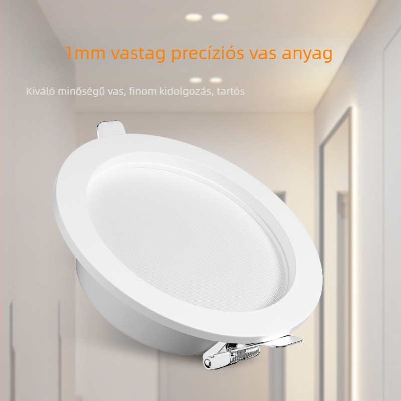 LED mennyezeti downlight rejtett szereléssel, 220V, 6500K, CRI 80–89, élettartam 20 000 óra