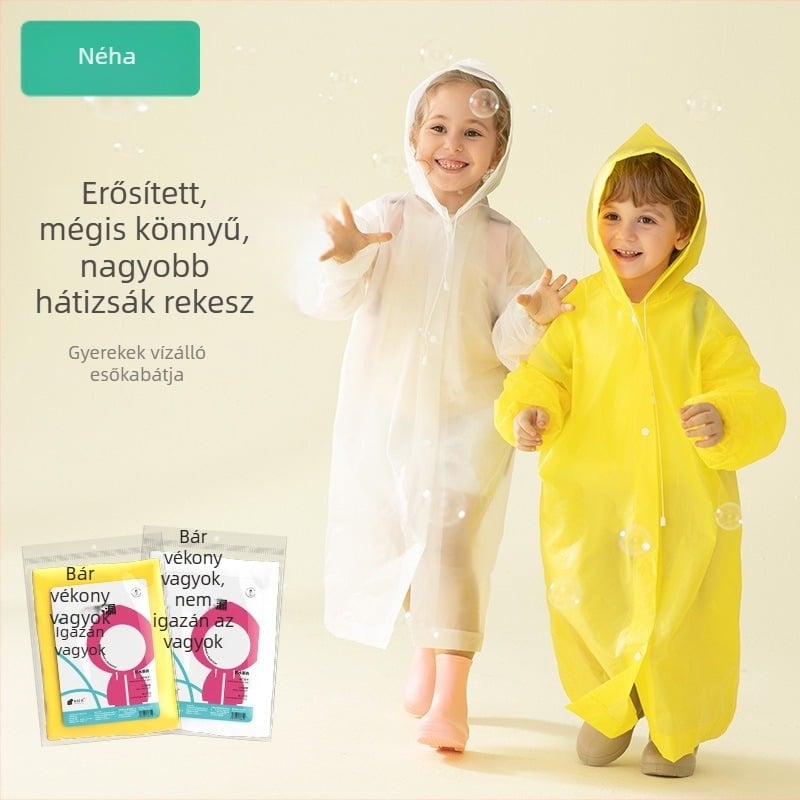 Gyerekeknek EVA poncsó, megvastagított anyag, egy személyre