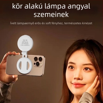 W50 Telefon Fénykiegészítő – LED Selfie Fény, Hordozható, Kézben tartható, Összecsukható, 10W alatt