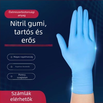Egyszer használatos nitril kesztyűk ipari karbantartáshoz – olajálló, vízálló, sav- és lúgálló