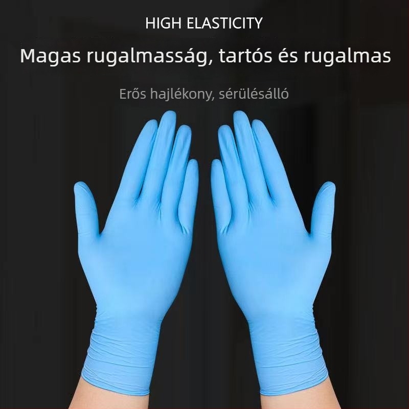Egyszer használatos nitril kesztyűk ipari karbantartáshoz – olajálló, vízálló, sav- és lúgálló