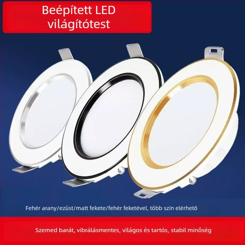 LED beépített mennyezeti világítás otthonhoz, rejtett telepítés, 220V, alumínium ház