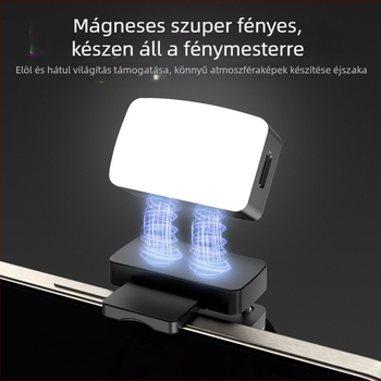 C05 LED töltőfény mágneses rögzítéssel – háromszín hőmérséklet, teljesítmény 10W alatt, 3,7V, állványos fény élő közvetítéshez és fotózáshoz