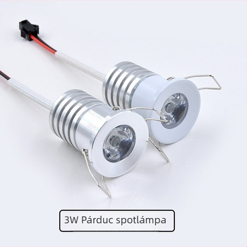 LED mennyezeti és pultlámpa, 1W mini spotlámpa, alumínium ház, 220V, nem intelligens vezérlés