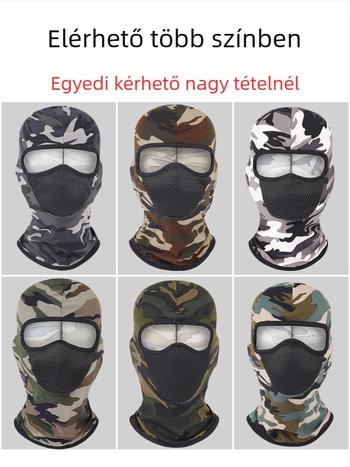 All-season kerékpáros arcmaska, uniszex, szélálló, lélegző, gyorsan száradó poliészter, G01