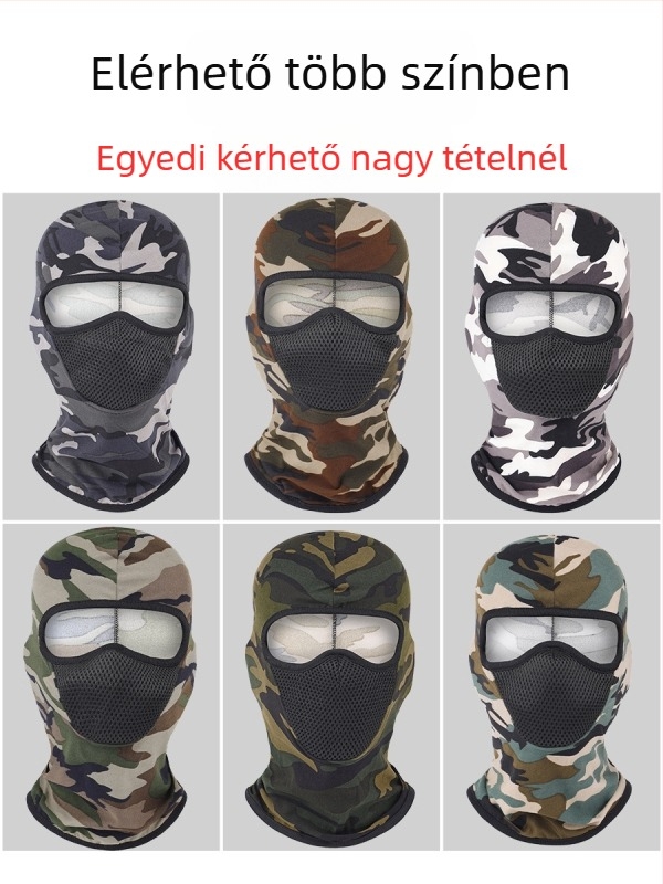 All-season kerékpáros arcmaska, uniszex, szélálló, lélegző, gyorsan száradó poliészter, G01