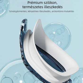 Antifogos, nagy keretű úszószemüveg felnőtteknek – szett sapkával, polikarbonát lencsék, vízálló