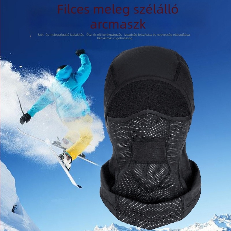 Téli motoros arcmaszk, Spandex/Lycra anyag, uniszex, testreszabható feldolgozás