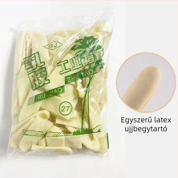 Egyszer használatos ujjvédők vastagított latexből, csúszásmentes és kopásálló, ipari és mezőgazdasági felhasználásra