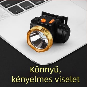 Tölthető LED fejlámpa, 3W, 500mAh, 100–200 m hatótáv, vízálló