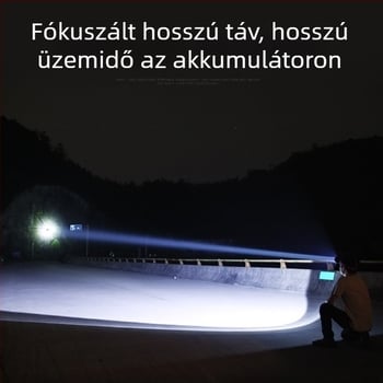 Tölthető LED fejlámpa, 3W, 500mAh, 100–200 m hatótáv, vízálló
