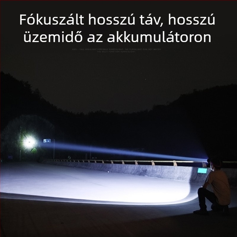 Tölthető LED fejlámpa, 3W, 500mAh, 100–200 m hatótáv, vízálló