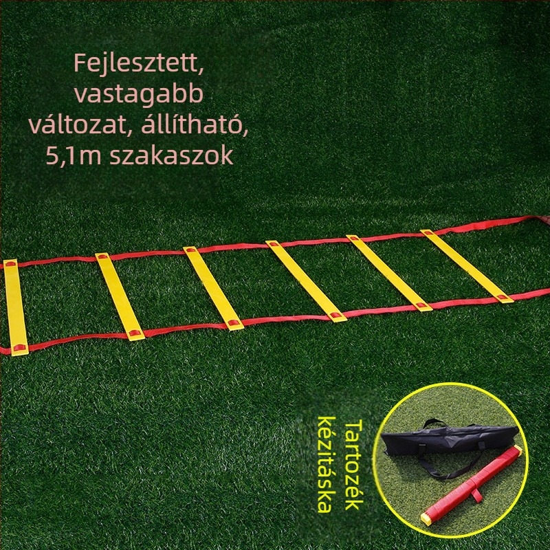 Rögzített agilitási létra gyerekeknek – lábmunka és gyorsasági edzés futballhoz és kosárlabdához